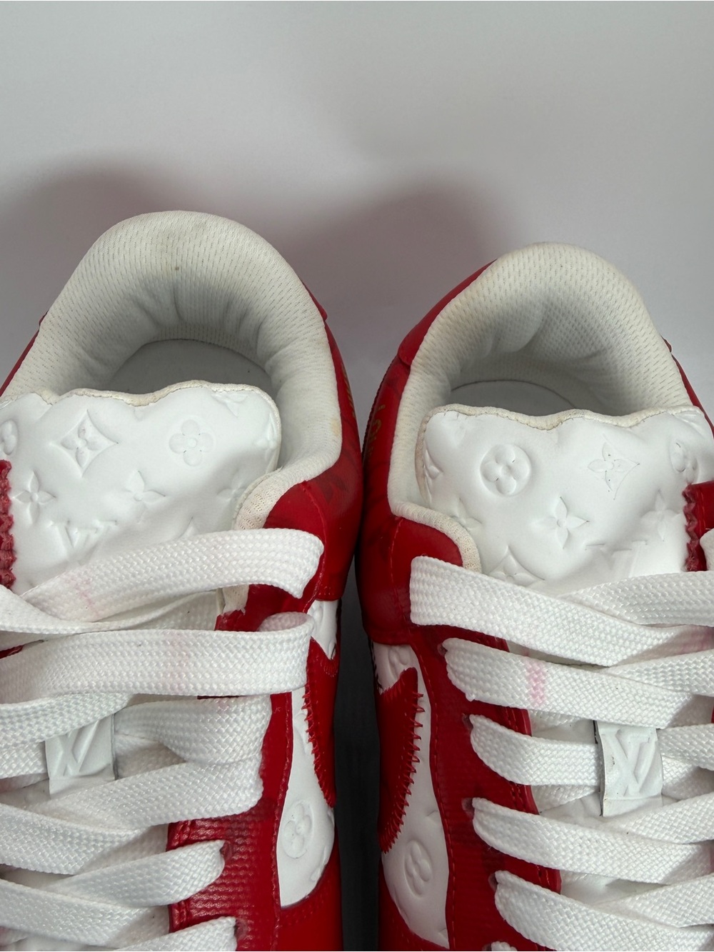 Louis Vuitton x Nike Air Force 1 Low White Red Virgil Abloh Men’s Size 9 - Picture 4 of 16